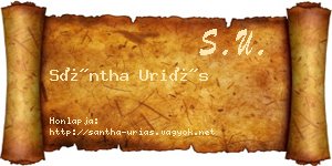 Sántha Uriás névjegykártya